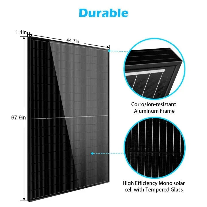 SunGoldPower 415W Monocrystalline Black PERC Solar Panels