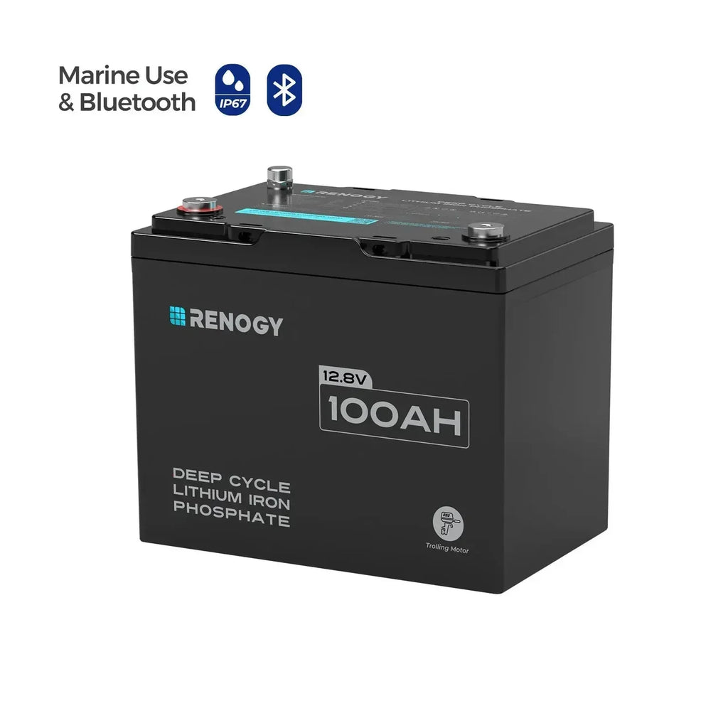 Renogy 12V 100Ah Trolling Motor Lithium Iron Phosphate Battery with Bluetooth