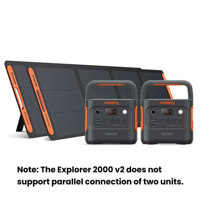 2 x Jackery Solar Generator 2000 v2 + 2 x SolarSaga 200W Portable Solar Panel