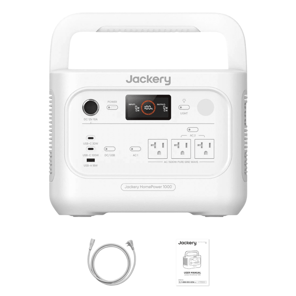 Jackery HomePower 1000 v2 Portable Power Station (White)