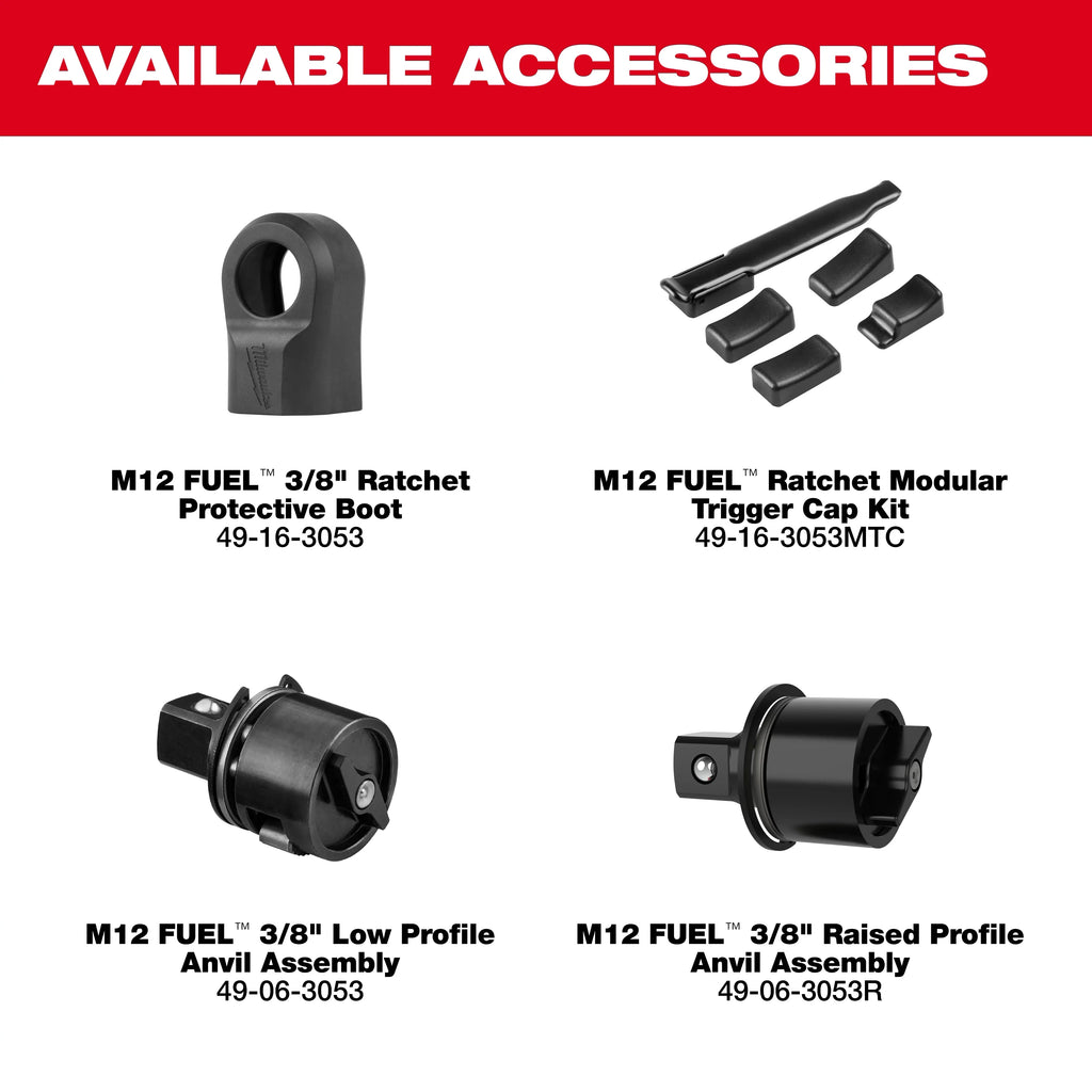 Milwaukee 3053-21 M12 FUEL™ 3/8" Ratchet Kit