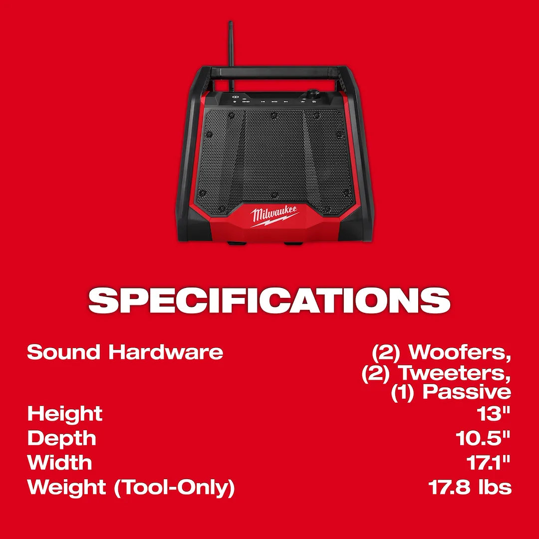 Milwaukee 2956-20 M18 Bluetooth Jobsite Radio + Charger
