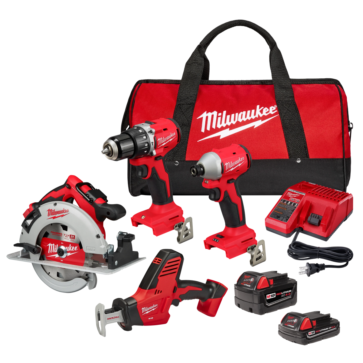 Milwaukee 3693-24CX M18™ Brushless 4-Tool Combo Kit