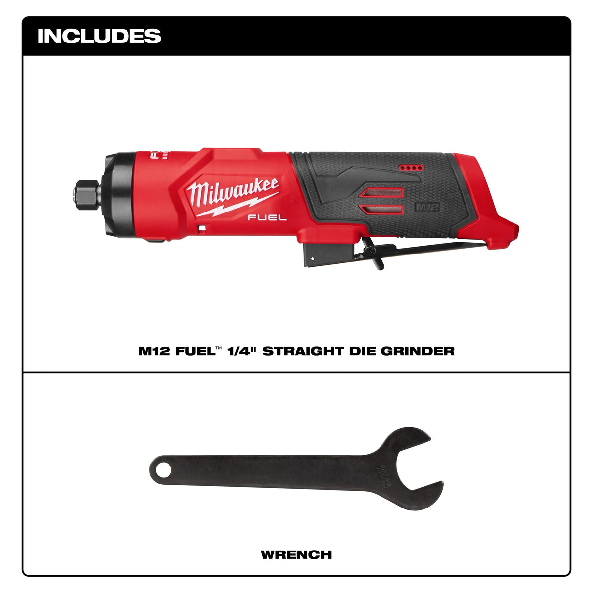 Milwaukee 3486-20 M12™ FUEL™ 1/4" Straight Die Grinder
