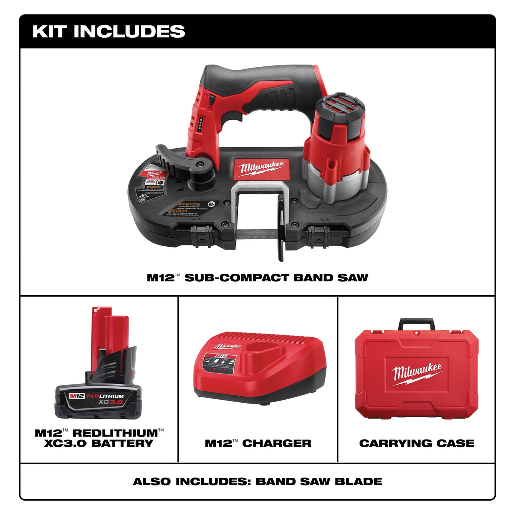Milwaukee 2429-21XC M12™ Cordless Sub-Compact Band Saw Kit