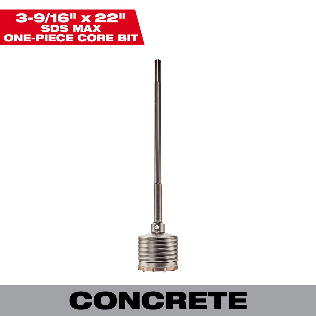 Milwaukee 48-20-5430 3-9/16" X 22" One Piece SDS-MAX Core Bit