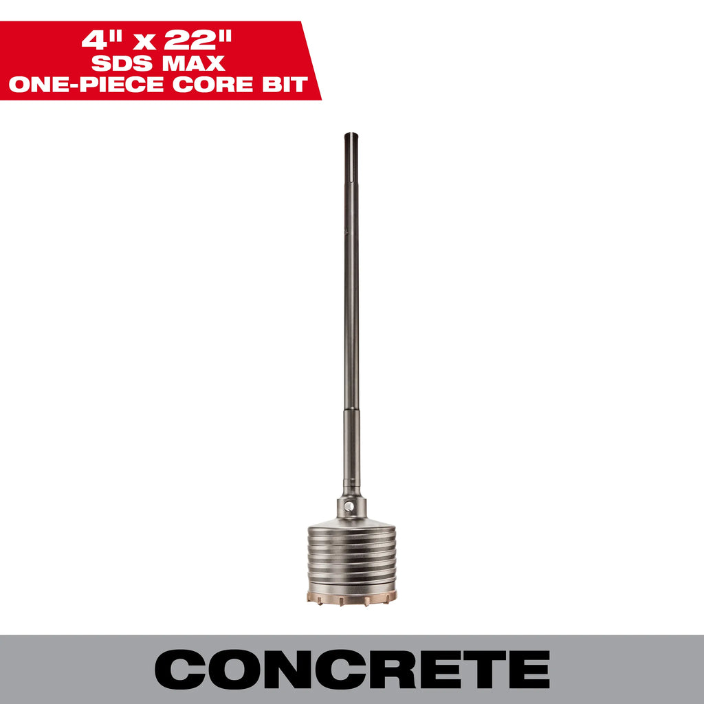 Milwaukee 48-20-5434 4" X 22" One Piece SDS Max Core Bit