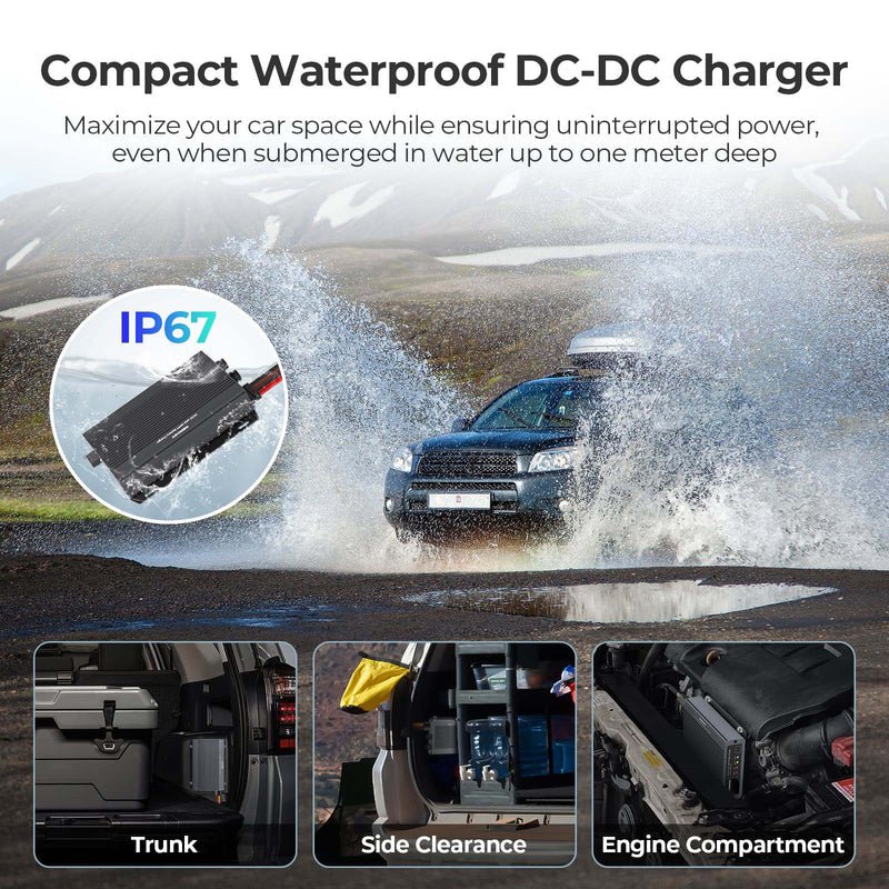 Renogy 12V/24V IP67 50A DC-DC Battery Charger with MPPT