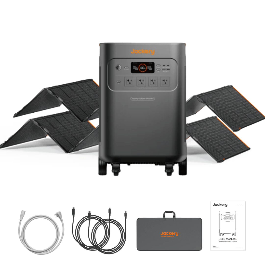 Jackery Explorer 5000 Plus Solar Generator + 2 x SolarSaga 500 X