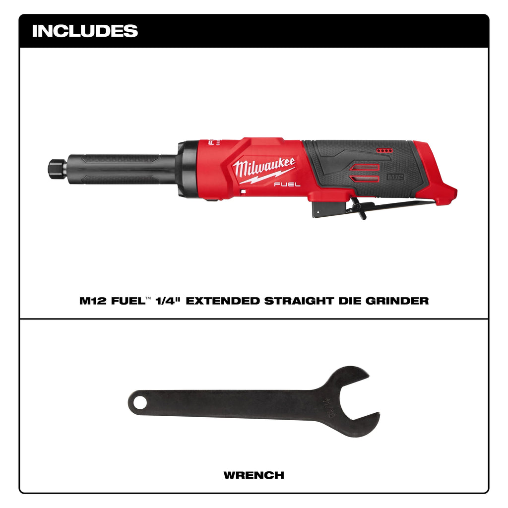 Milwaukee 3487-20 M12 FUEL™ 1/4" Extended Die Grinder