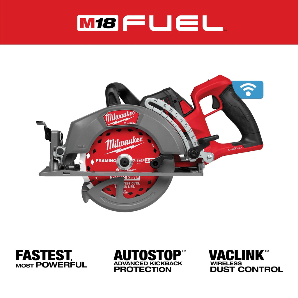 Milwaukee 2931-21HD M18 FUEL™ 7-1/4" Rear Handle Circular Saw w/ ONE-KEY™ Kit