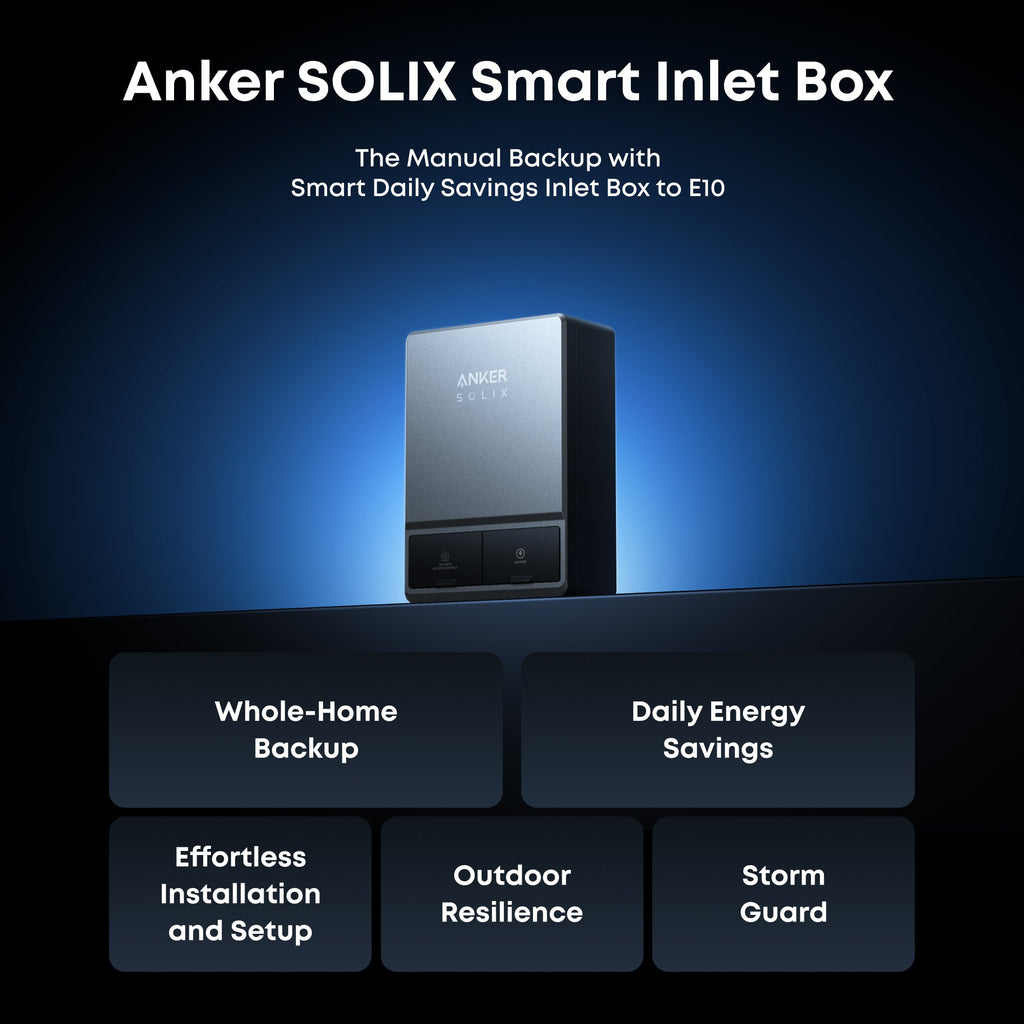 Anker AS211141 E10 Smart Inlet Box | Smart Grid & Storm-Guard
