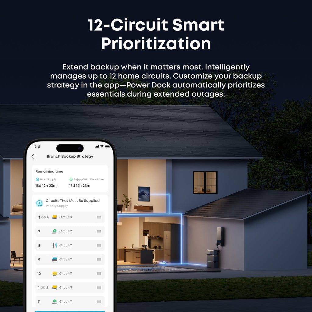 Anker AX170J40 Power Dock for E10 Automatic Backup Kit | 10-30kW Turbo Output | Smart Grid & Storm-Guard