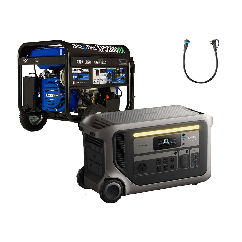 DuroMax XP5500HX and Anker F3000 + 120V Adapter