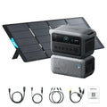 Anker B17831A6 C2000 Gen 2 Portable Power Station 2048Wh w/ Expansion Battery & 400W Solar Panel