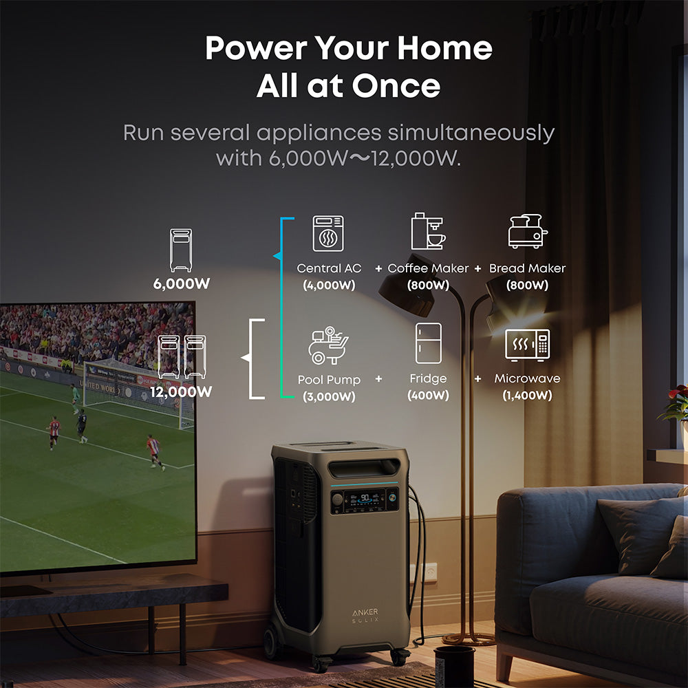 Anker F3800 6000W / 7,680Wh Power Station with 1 Expansion Battery