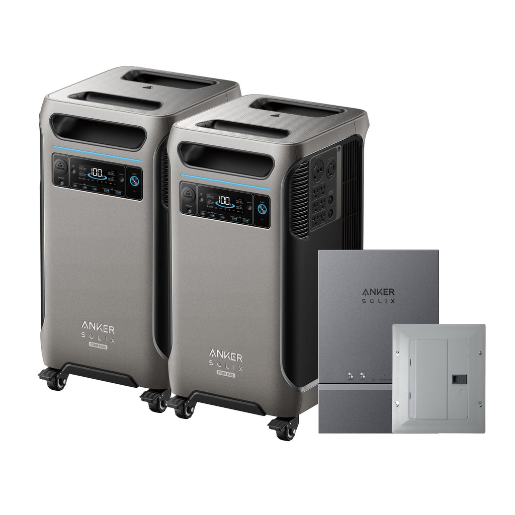 Anker 3840Wh F3800 Plus 2 w/ Home Panel Kit, Sub Panel
