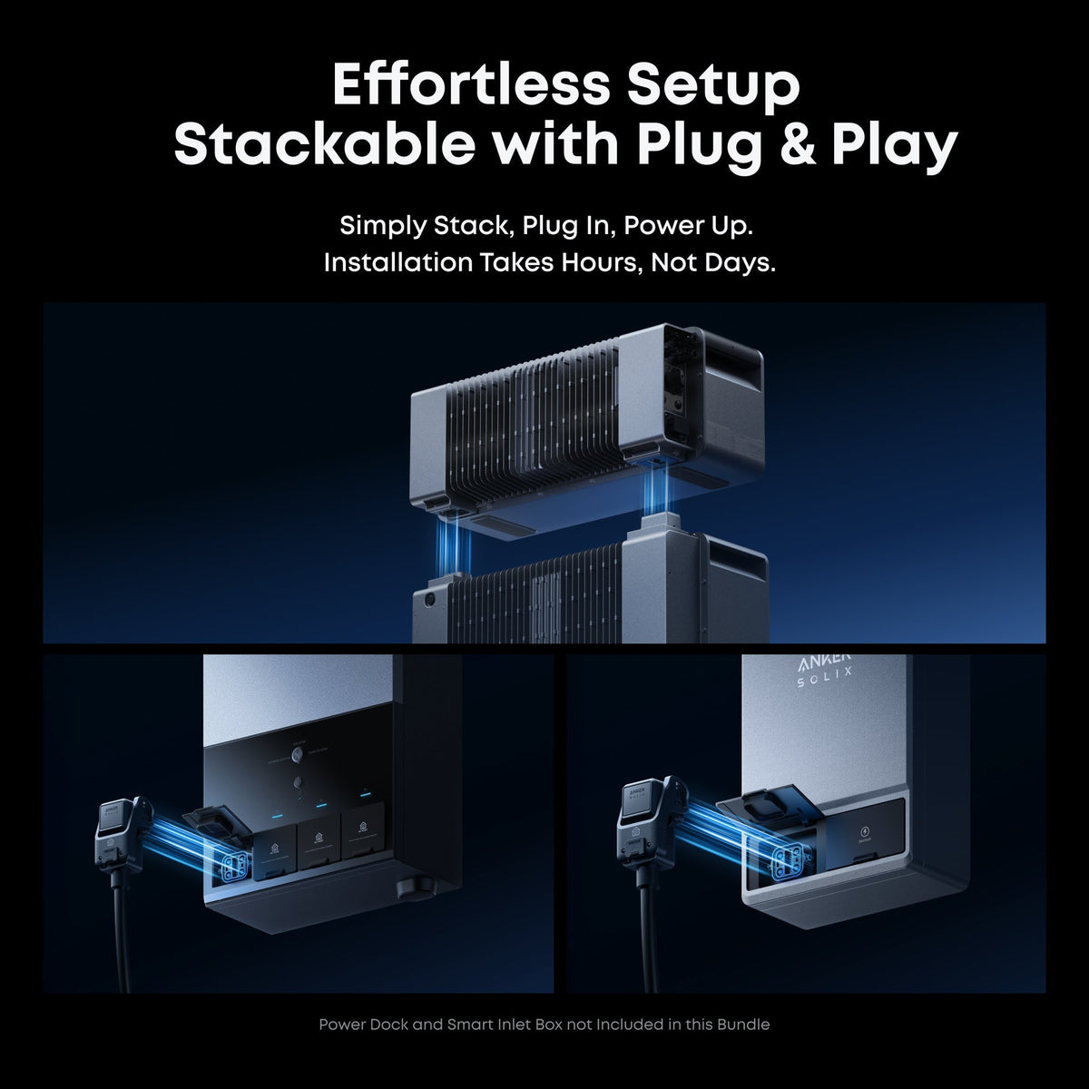 Anker B17E1147 E10 Whole Home Backup System | 24 kWh LiFePO4 Battery | 10-30kW Turbo Output | Smart Grid & Storm-Guard
