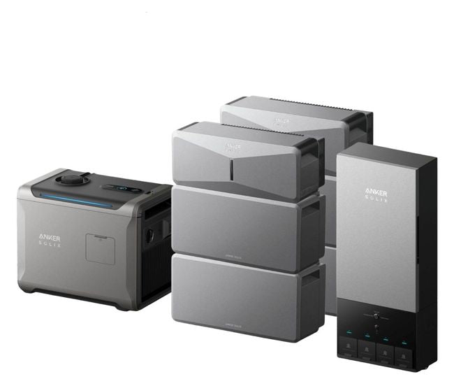 Anker B17E114E 2-Set E10 Automatic Infinite Backup Kit | 24kWh LiFePO4 Battery | 10-30kW Turbo Output | 5X Backup Time | Smart Grid & Storm-Guard