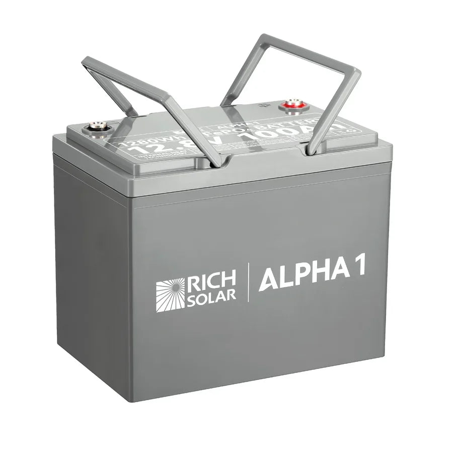 Rich Solar 12V 100Ah LiFePO4 Lithium Iron Phosphate Battery w/ Internal Heating and Bluetooth Function