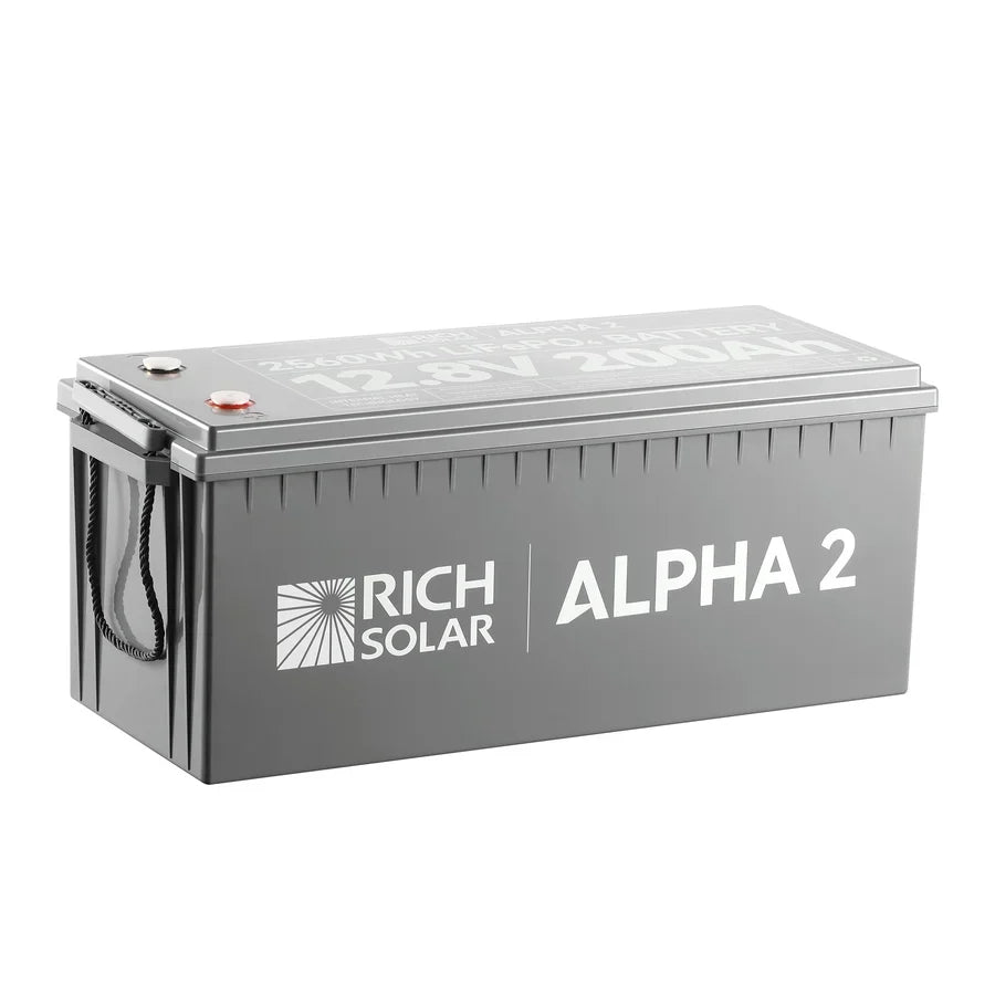 Rich Solar Alpha 2 12V 200Ah LiFePO4 Lithium Iron Phosphate Battery w/ Internal Heating and Bluetooth Function