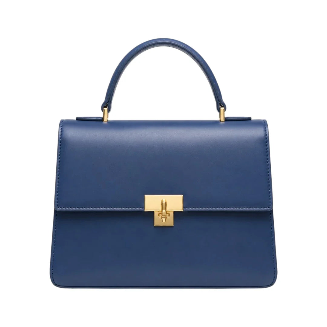 Bayline Women’s Blue Classic Flap Satchel Handbag