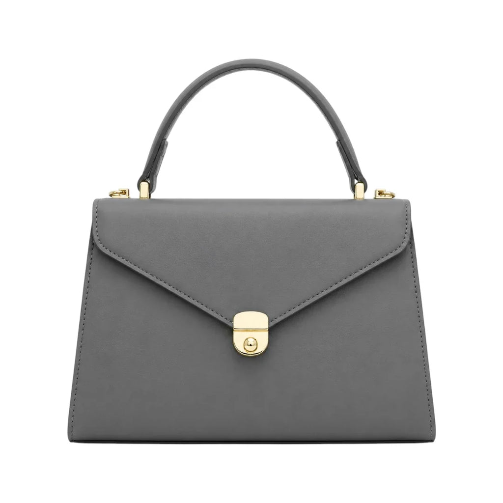Bayline Women’s Gray Envelope Flap Faux Leather Satchel Handbag