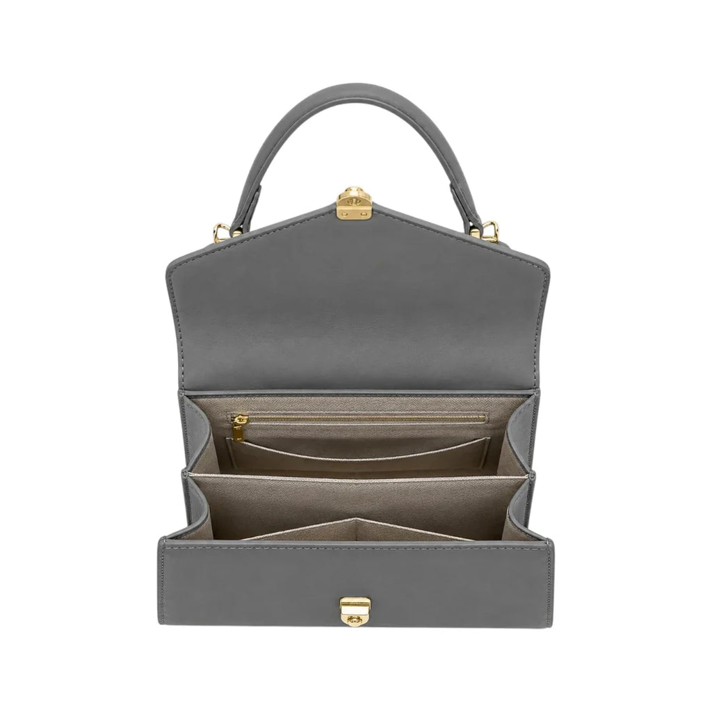 Bayline Women’s Gray Envelope Flap Faux Leather Satchel Handbag