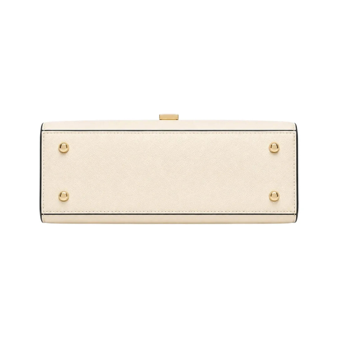 Bayline Women’s Ivory Envelope-Flap Structured Satchel Handbag