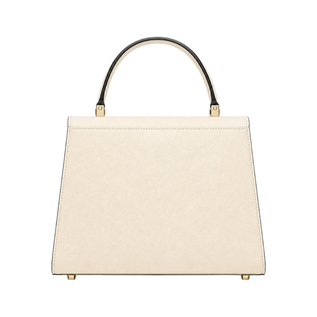 Bayline Women’s Ivory Envelope-Flap Structured Satchel Handbag