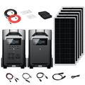 EcoFlow DELTA Pro With Extra Battery 7200Wh 3600W Solar Generator + 200W Rigid Monocrystalline Solar Panels Kit