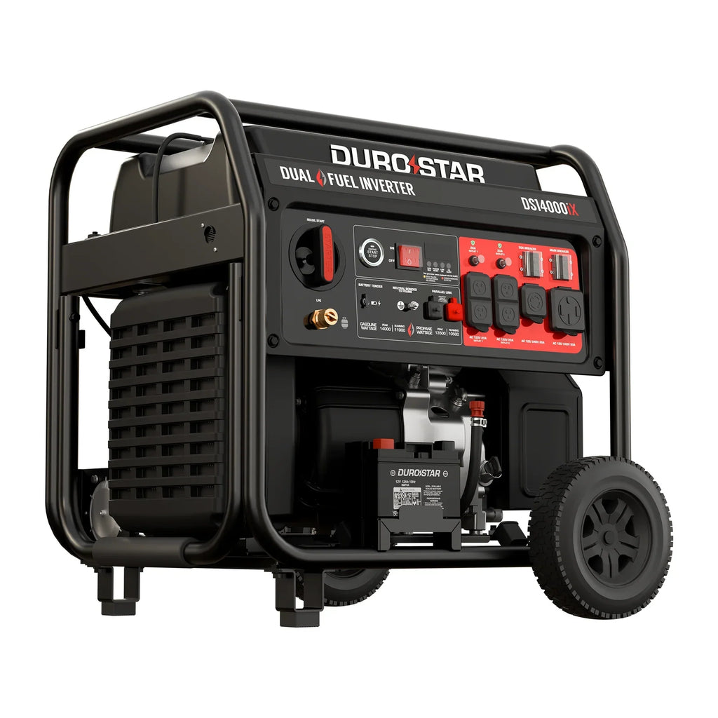 DuroStar 14,000 Watt Dual Fuel Open Frame Digital Inverter Generator