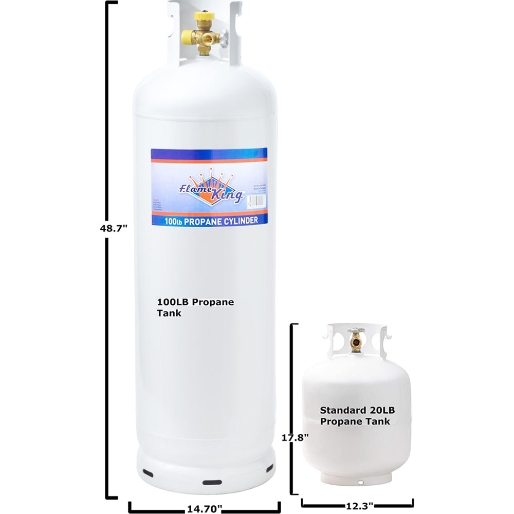 Flame King YSN100MLT 100 LBS LP Cylinder Multi Valve