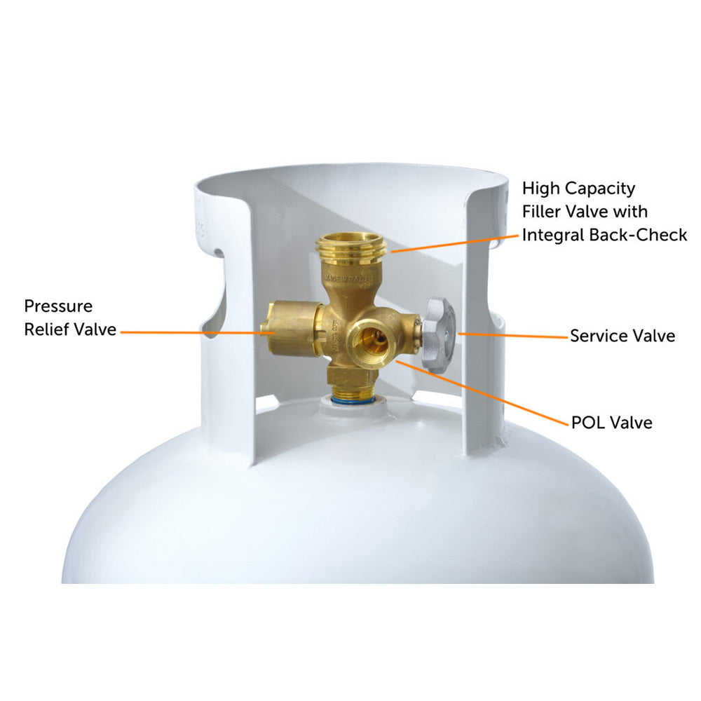 Flame King YSN100MLT 100 LBS LP Cylinder Multi Valve
