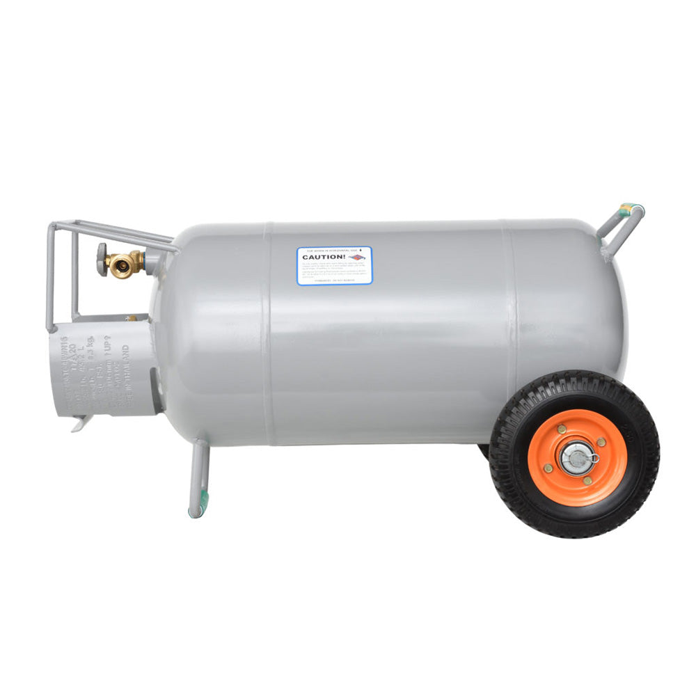 Flame King YSN40HOG 40 LBS Horizontal/Vertical Propane Cylinder w/OPD W/Wheels