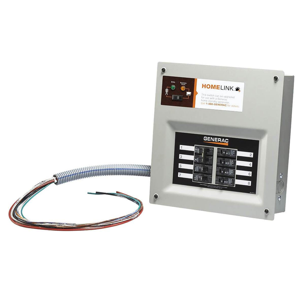 Generac 6853 30-Amp 6 - 8-Circuit HomeLink Indoor Manual Transfer Switch Kit