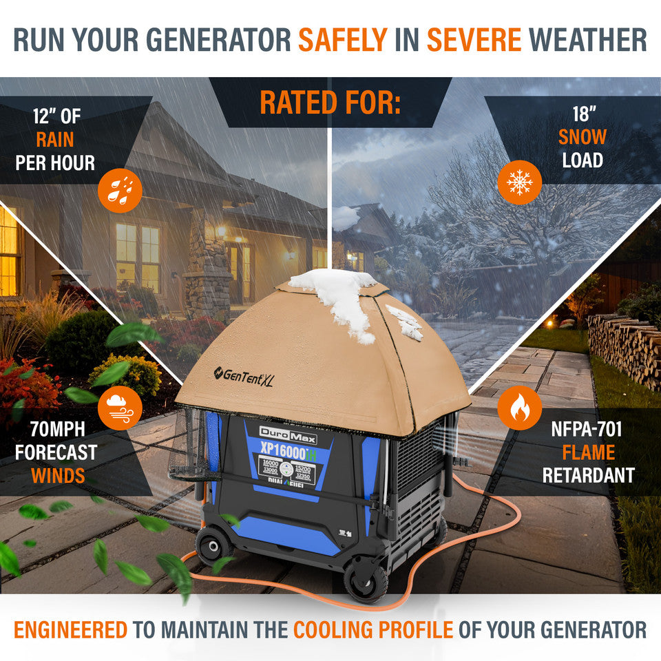 GenTent GTXICSMEBK XL Extreme Inverter Kit Ultimate All-Weather Use - Black
