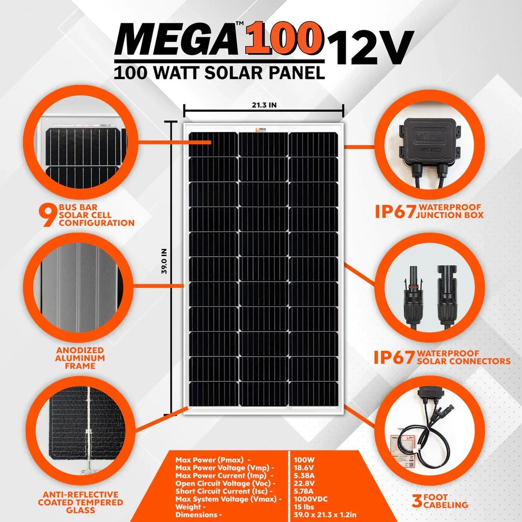 EcoFlow Delta 2 Max 2048Wh 2400W LiFePO4 Solar Generator + 100W Rigid Monocrystalline Solar Panels Kit