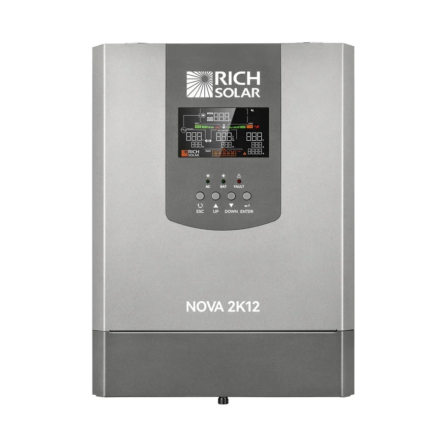 Rich Solar NOVA 2K12 2000W 12V Pure Sine Wave Inverter with Built-in Transfer Switch