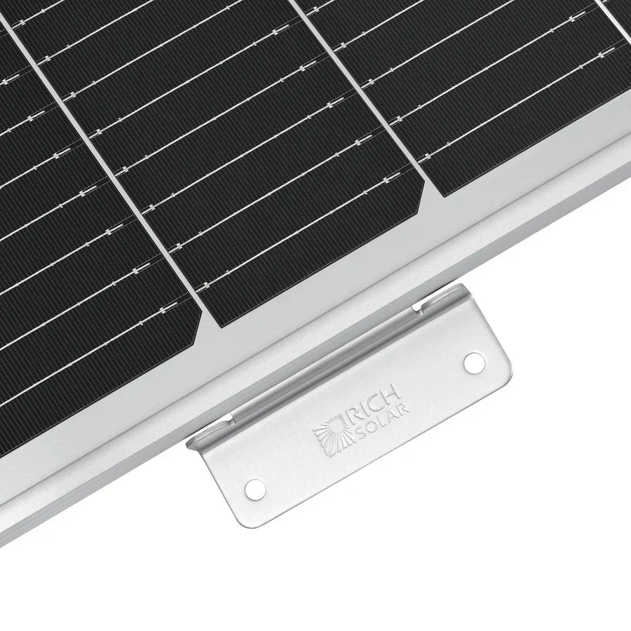 Rich Solar MEGA 100 12V 100W Solar Panel  With 3/4" Z Brackets
