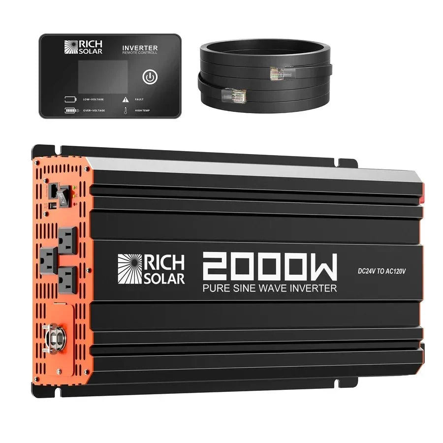 Rich Solar NOVA PURE MAX 2K 2000 Watt 24V Industrial Pure Sine Wave Inverter