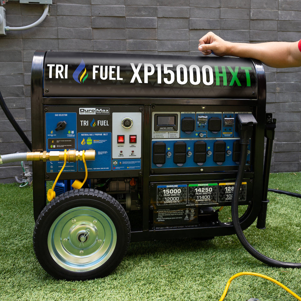 DuroMax XP15000HXT 15,000 Watt Electric Start Tri Fuel Portable Generator