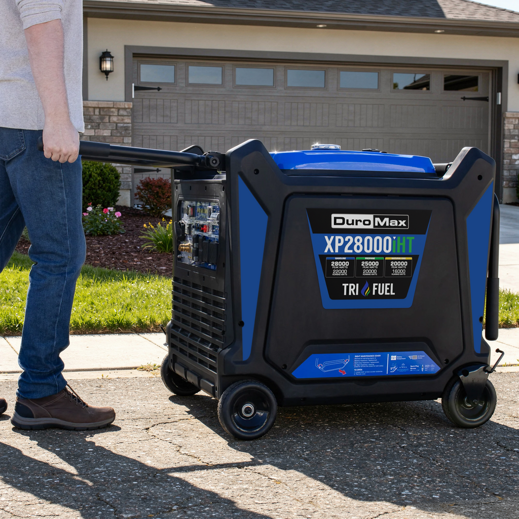 DuroMax XP28000iHT 28,000 Watt Tri Fuel Portable Inverter Generator w/ CO Alert