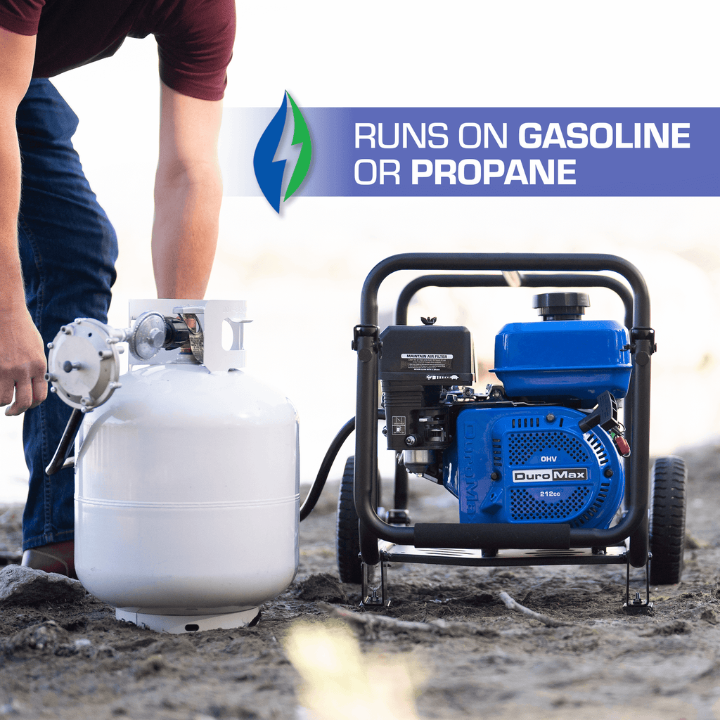 DuroMax XP652WX 158 GPM 2" Dual Fuel Engine Portable Water Pump