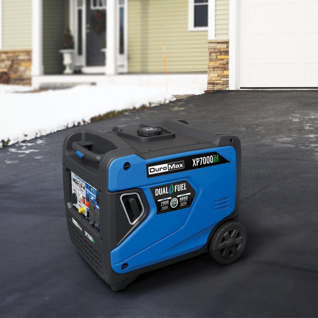 DuroMax XP7000iH 7,000 Watt Portable Dual Fuel Inverter Generator - Quiet, Low THD