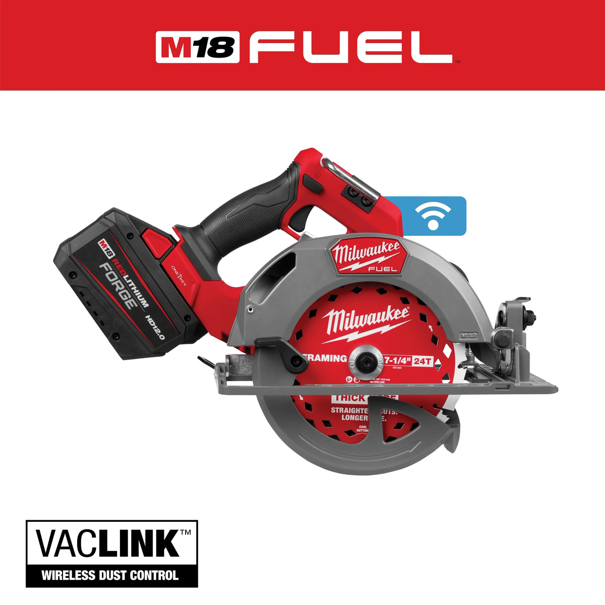 Milwaukee 2835-21HD M18 FUEL™ 7-1/4" Circular Saw w/ ONE-KEY™ Kit