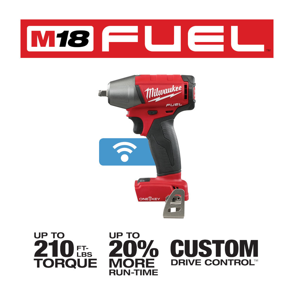 Milwaukee 2758-20 M18 FUEL™ 3/8 in. Compact Impact Wrench w/ Friction Ring with ONE-KEY™