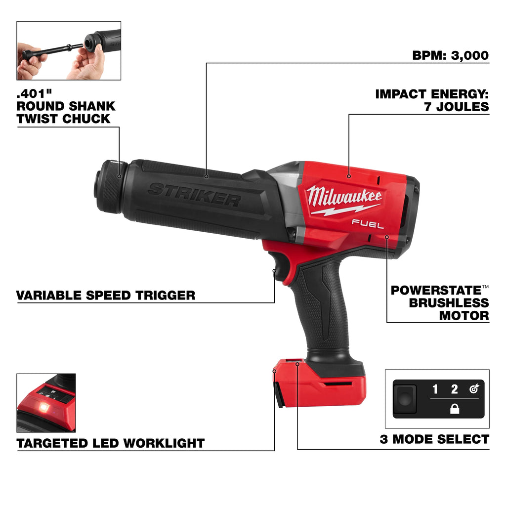 Milwaukee 3771-20 M18 FUEL™ STRIKER™ Hammer Chisel