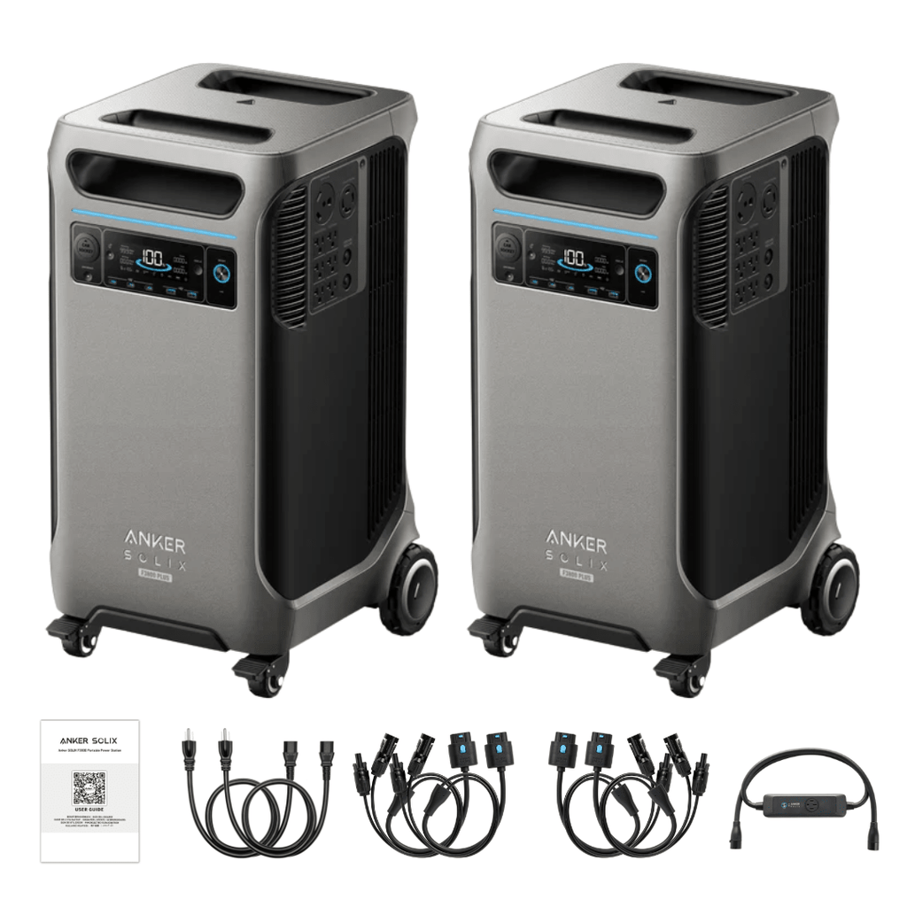 Anker SOLIX 2 x F3800 Plus Portable Power Station + Double Power Hub