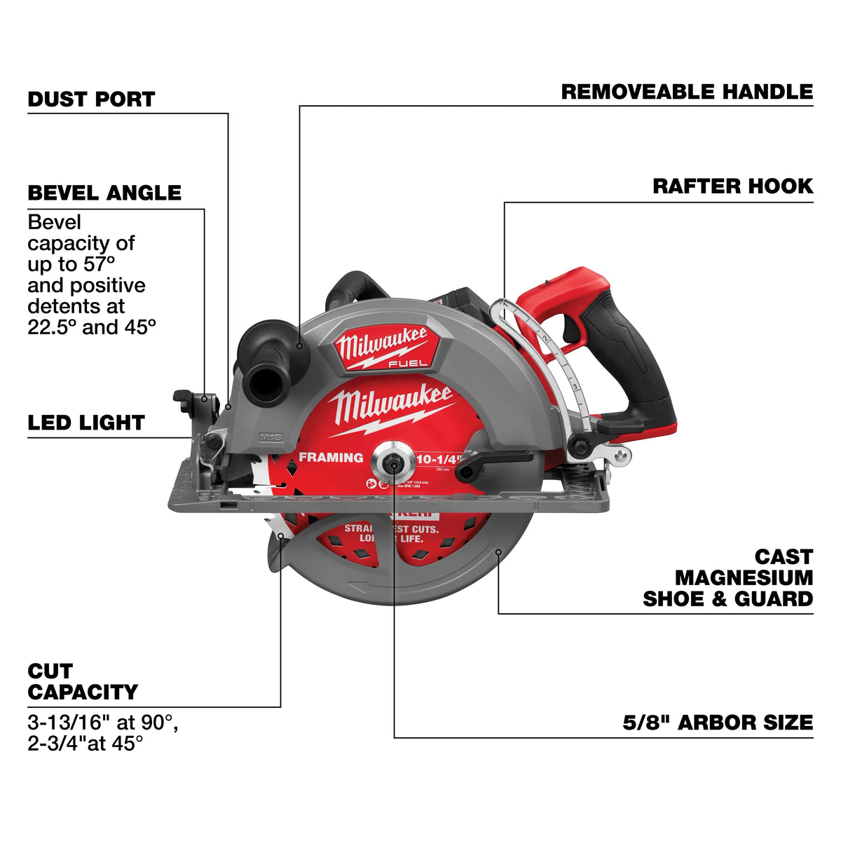 Milwaukee 3026-21HD M18 FUEL™ 10-1/4" Rear Handle Circular Saw Kit